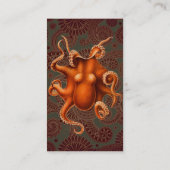 タコ海の怪物の生き物セファラポッドヴィンテージ 名刺 (裏面)