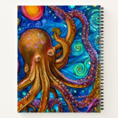 タコ海の海パーソナライズされた名 ノートブック (裏面)