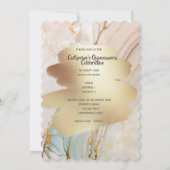 タコ海洋金ゴールドエレガントキンセアニェラパーティー 招待状 (裏面)