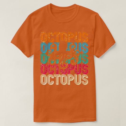 タコ海海動物 Tシャツ (デザイン正面)