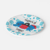 タコ海賊こども誕生日「クラケンとは」 ペーパープレート (アングル)