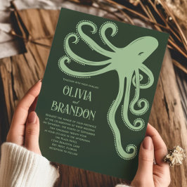 タコ深いシースタイルモダンズ結婚ズ 招待状