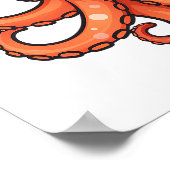 タコ漫画イラストレーション ポスター (角)