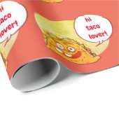 タコ漫画スタイルおもしろいイラストレーション ラッピングペーパー (ロールコーナー)