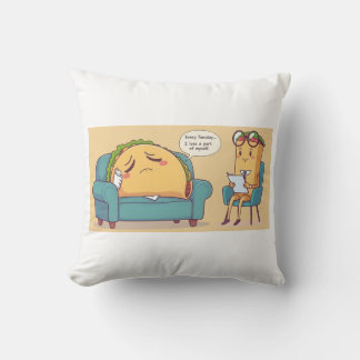タコ火曜セラピーおもしろい- Cartoon Food Art クッション
