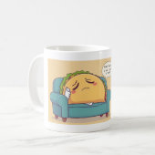 タコ火曜セラピーおもしろい- Cartoon Food Art コーヒーマグカップ (正面左)