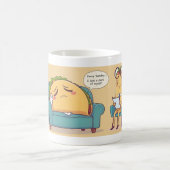 タコ火曜セラピーおもしろい- Cartoon Food Art コーヒーマグカップ (中央)