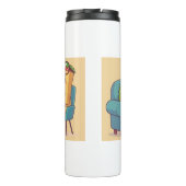 タコ火曜セラピーおもしろい- Cartoon Food Art タンブラー (裏面)