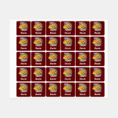 タコ火曜デザイン – スモールスクエア衣料品ラベル ラベル (シート)
