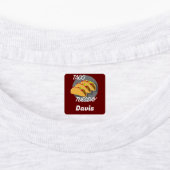 タコ火曜デザイン – スモールスクエア衣料品ラベル ラベル (貼付)