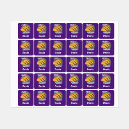 タコ火曜デザイン – スモールスクエア衣料品ラベル ラベル