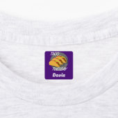 タコ火曜デザイン – スモールスクエア衣料品ラベル ラベル (貼付)