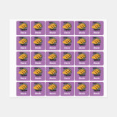 タコ火曜デザイン – スモールスクエア衣料品ラベル ラベル (シート)