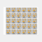 タコ火曜デザイン – スモールスクエア衣料品ラベル ラベル (シート)