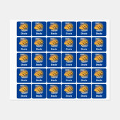 タコ火曜デザイン – スモールスクエア衣料品ラベル ラベル (シート)