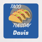 タコ火曜デザイン – スモールスクエア衣料品ラベル ラベル (デザイン2)