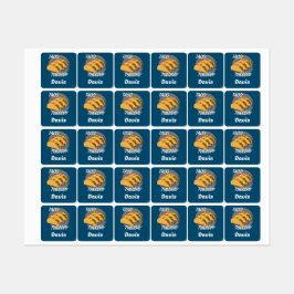 タコ火曜デザイン – スモールスクエア衣料品ラベル ラベル