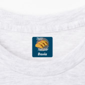 タコ火曜デザイン – スモールスクエア衣料品ラベル ラベル (貼付)