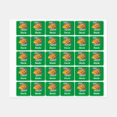 タコ火曜デザイン – スモールスクエア衣料品ラベル ラベル (シート)