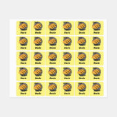 タコ火曜デザイン – スモールスクエア衣料品ラベル ラベル (シート)