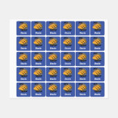 タコ火曜デザイン – スモールスクエア衣料品ラベル ラベル (シート)