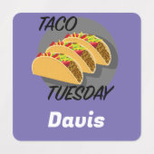 タコ火曜デザイン – スモールスクエア衣料品ラベル ラベル (デザイン2)