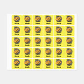 タコ火曜デザイン – スモールスクエア衣料品ラベル ラベル (シート)