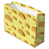 タコ火曜デザイン-抱き枕 – 大 ラージペーパーバッグ (裏面アングル)