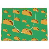 タコ火曜デザイン-抱き枕 – 大 ラージペーパーバッグ (正面)