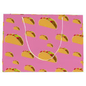 タコ火曜デザイン-抱き枕 – 大 ラージペーパーバッグ (裏面)