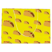 タコ火曜デザイン-抱き枕 – 大 ラージペーパーバッグ (裏面)