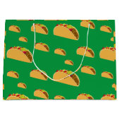 タコ火曜デザイン-抱き枕 – 大 ラージペーパーバッグ (正面)