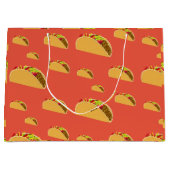 タコ火曜デザイン-抱き枕 – 大 ラージペーパーバッグ (正面)