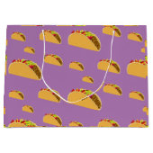 タコ火曜デザイン-抱き枕 – 大 ラージペーパーバッグ (正面)