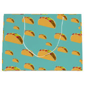 タコ火曜デザイン-抱き枕 – 大 ラージペーパーバッグ (正面)