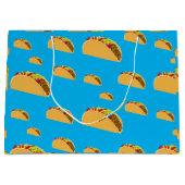 タコ火曜デザイン-抱き枕 – 大 ラージペーパーバッグ (正面)