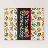 タコ火曜懸命とソフトタコスとホットソース ジグソーパズル (横)