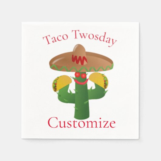 タコ火曜日サグアーロサボスサンダー_コーブ スタンダードカクテルナプキン (正面)