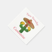 タコ火曜日サグアーロサボスサンダー_コーブ スタンダードカクテルナプキン (角)