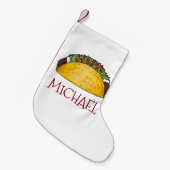 タコ火曜日メキシコテックスMex Food Cinco de Mayo スモールクリスマスストッキング (正面 (吊り時))