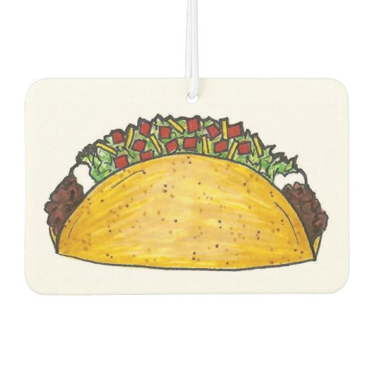 タコ火曜日メキシコ料理テックスMexタコスグルメ カーエアーフレッシュナー (正面)