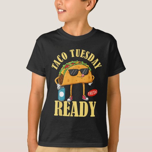 タコ火曜日準備Cinco De Mayo Mexican おもしろい Foo Tシャツ (正面)