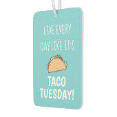 タコ火曜食のように毎日を過おもしろいごす カーエアーフレッシュナー (左)