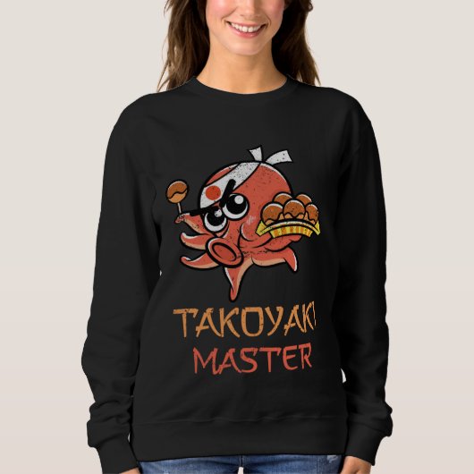 タコ焼きマスター たこボール 食べ物 ビール スウェットシャツ (正面)
