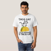 タコ猫のスペルは逆TACO CAT Tシャツ (正面フル)