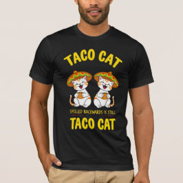 タコ猫を逆から読んでも面白いシンコデマヨ Tシャツ