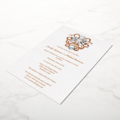 タコ真珠航海のビーチテーマミニマリストシック 箔招待状 (回転した状態)