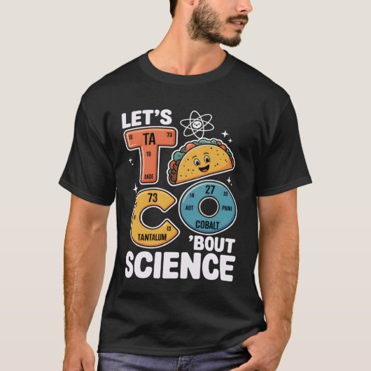 タコ科学 おもしろ 化学の先生 Tシャツ (正面)