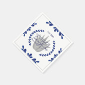 タコ約21 | Blue/Silver Tequila Napkins スタンダードカクテルナプキン (角)