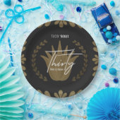 タコ約30 |ブラック/金ゴールドテキーラ紙プレート ペーパープレート (パーティー)